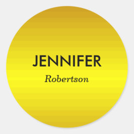 Adesivo Gradiente ouro de nome personalizado