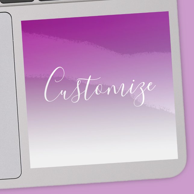 Adesivo Gradiente Simples Moderno Mínimo de Ombre Roxo (Criador carregado)