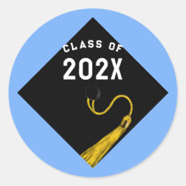 Adesivo Graduação 2025 Azul Claro