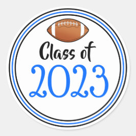 Adesivo Graduação Azul e Preto do Ano de Classe
