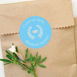 Adesivo Graduação Clássica Moderna Laurel Claro Azul