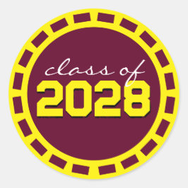 Adesivo Graduação da Burgundy & Yellow Filmstrip