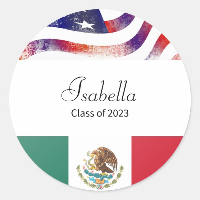 Adesivo Graduação da Classe Americana Mexicana de 2023 (Frente)