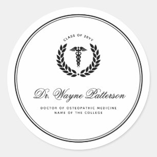 Adesivo Graduação da Faculdade de Medicina Elegante Person