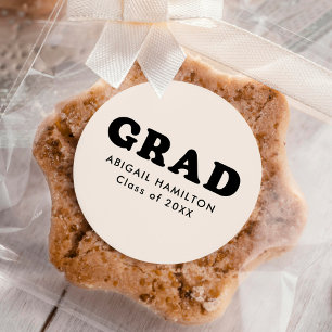 Adesivo Graduação da Tipografia com Creme e Retro Preto
