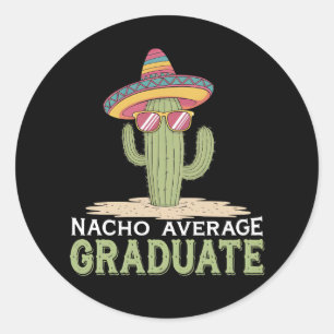 Adesivo Graduação de Cactus Média de Formando Nacho Mexica