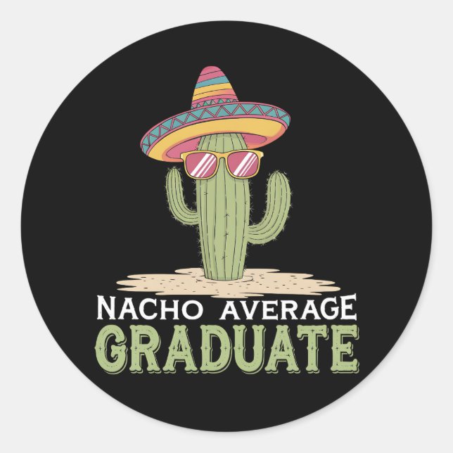 Adesivo Graduação de Cactus Média de Formando Nacho Mexica (Frente)