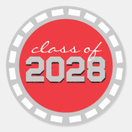 Adesivo Graduação de Faixa de Filme Cinza Prata e Vermelho