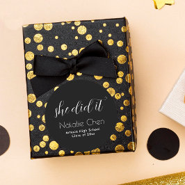 Adesivo Graduação de Fontes Elegantes Negra Moderna