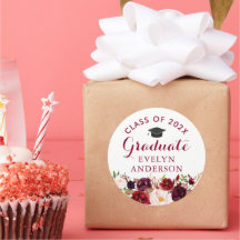 Graduação de Formando Floral Rustic Burgundy