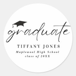 Adesivo Graduação de Fotos do Script Branco do Formando Mo