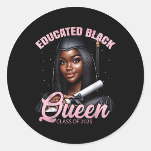Adesivo Graduação De Menina Negra Mais velho Melanina Rosa