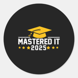 Adesivo Graduação De mestrados Mastered It 2025 1