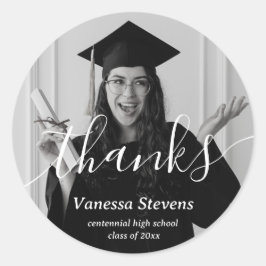 Adesivo Graduação de obrigados de Foto Personalizados de S