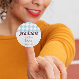 Adesivo Graduação de padrão azul moderno