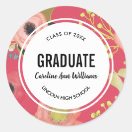 Adesivo Graduação de Padrão Floral Moderno