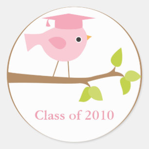 Adesivo Graduação de Pássaros Rosa
