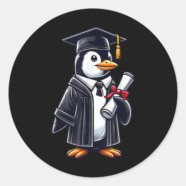Adesivo Graduação de Pinguim Bonito (Frente)
