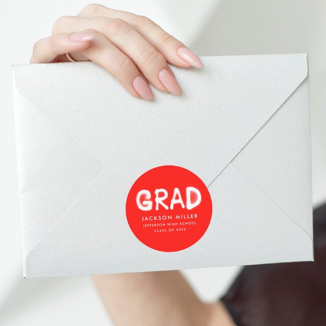 Adesivo Graduação de Pintura Vermelha Moderna (Criador carregado)