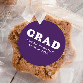 Adesivo Graduação de púrpura com tipografia retrô