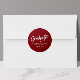 Adesivo Graduação de Script de Pré-Disquete Burgundy