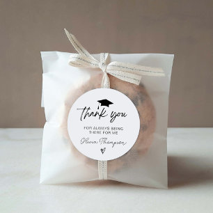 Adesivo Graduação de Script Minimalista Obrigado