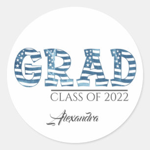 Adesivo Graduação de Texto Personalizado do Sinalizador Na