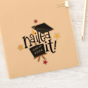 Adesivo Graduação do Boné de Texto Funky para Ti Nails 