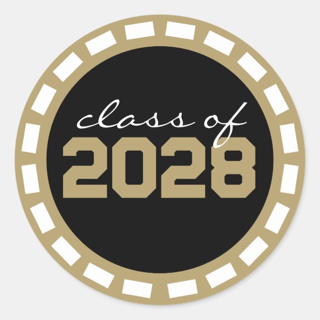 Adesivo Graduação Dourada em lâmina de bronze e preto (Frente)