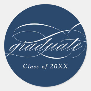 Adesivo Graduação Elegante Moderna Azul