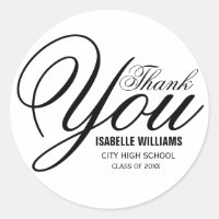 Graduação Elegante Obrigado Modelo Sticker