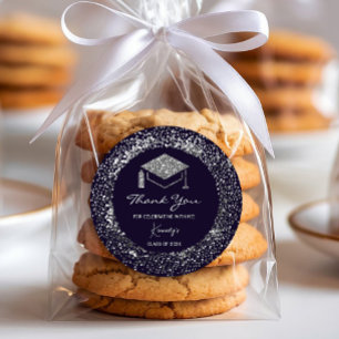 Adesivo Graduação Elegante Obrigado Sticker - Boné pratead