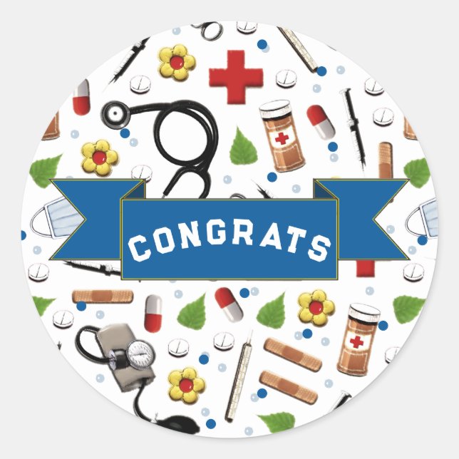 Adesivo Graduação em Enfermagem Escolar (Frente)