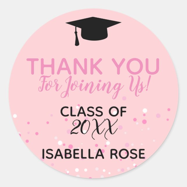 Adesivo Graduação em madeira rosa (Frente)