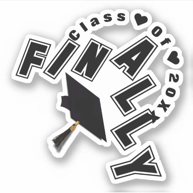 Adesivo Graduação finalmente graduada (Frente)