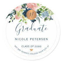 Graduação floral de formando elegante moderno