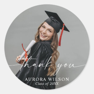 Adesivo Graduação Foto Obrigado Favor