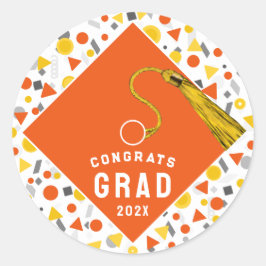 Adesivo Graduação Laranja 2025