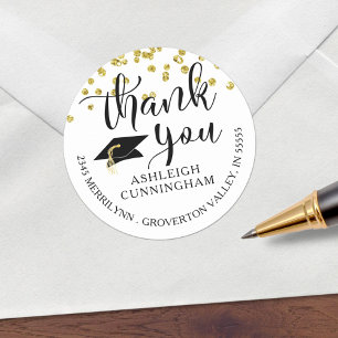 Adesivo Graduação Obrigado Script Devolução Endereço