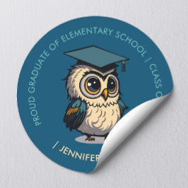 Adesivo Graduação para Crianças de Coruja | Voltar À Escol