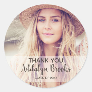 Adesivo Graduação personalizada de fotos Obrigado