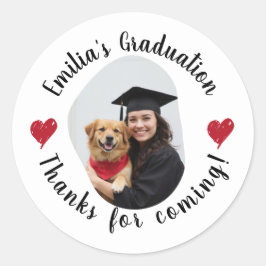 Adesivo Graduação personalizada de nomes de fotos Obrigado