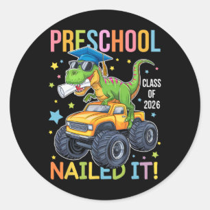 Adesivo Graduação Pré-Escolar Turma De 2025 Graduado Dinos