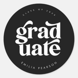 Adesivo Graduação Preta Tipo Moderno Negrito
