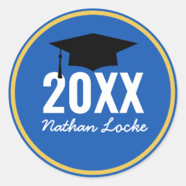 Adesivo Graduação Real Azul de Formando Negrito