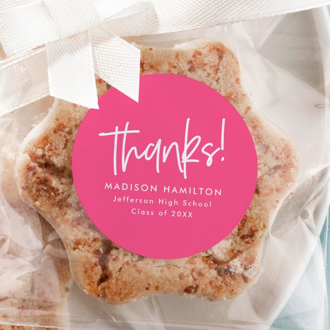 Adesivo Graduação Rosa Quente com Script de Pré-Disquete M (Criador carregado)