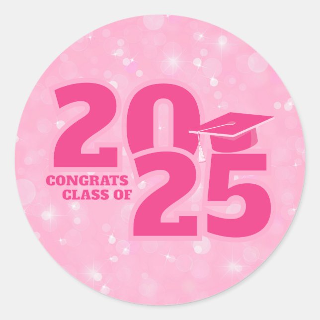 Adesivo Graduação Rosa Trendy (Frente)