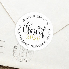 Adesivo Graduação Script Clássico de Dourado Preto Clássic