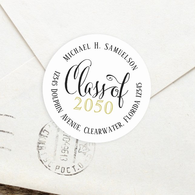 Adesivo Graduação Script Clássico de Dourado Preto Clássic (Criador carregado)