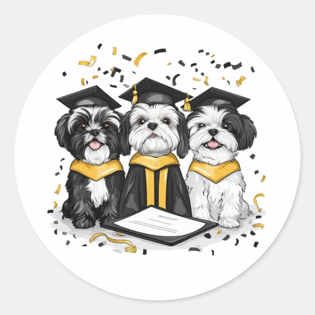 Adesivo Graduação Shih Tzu Dogs (Frente)